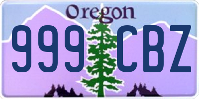 OR license plate 999CBZ