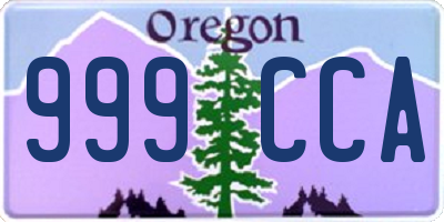 OR license plate 999CCA