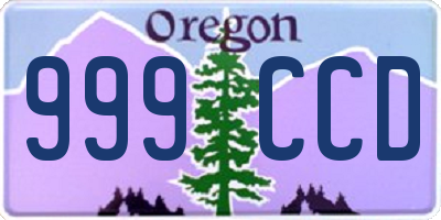 OR license plate 999CCD
