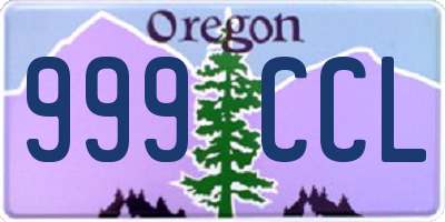 OR license plate 999CCL