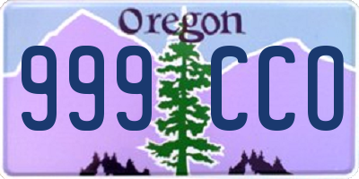 OR license plate 999CCO