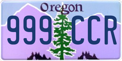OR license plate 999CCR