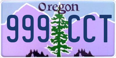 OR license plate 999CCT