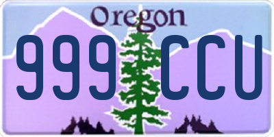 OR license plate 999CCU