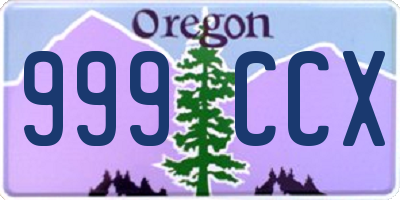 OR license plate 999CCX