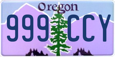 OR license plate 999CCY