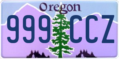 OR license plate 999CCZ