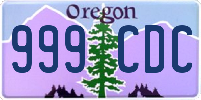 OR license plate 999CDC
