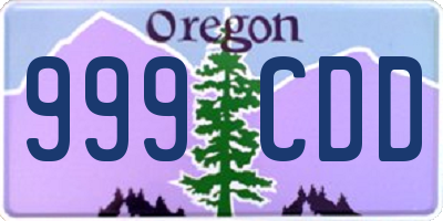 OR license plate 999CDD