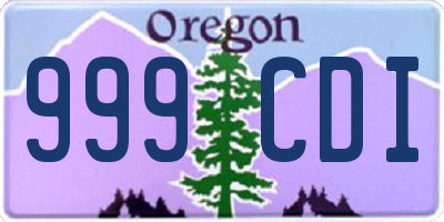 OR license plate 999CDI