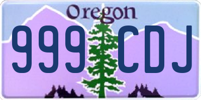 OR license plate 999CDJ