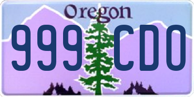 OR license plate 999CDO