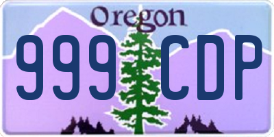 OR license plate 999CDP
