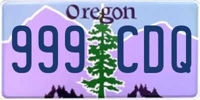 OR license plate 999CDQ