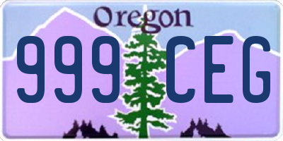 OR license plate 999CEG