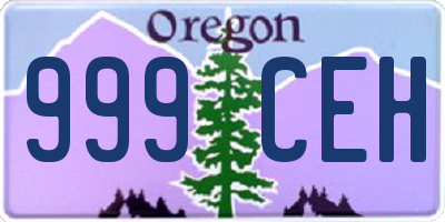 OR license plate 999CEH