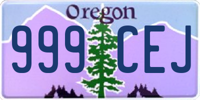 OR license plate 999CEJ