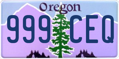 OR license plate 999CEQ