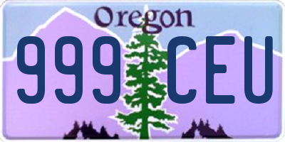 OR license plate 999CEU