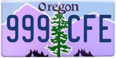 OR license plate 999CFE