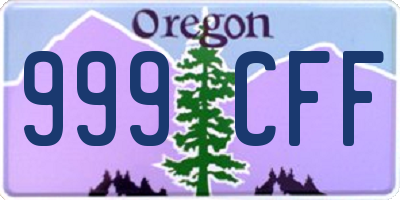 OR license plate 999CFF