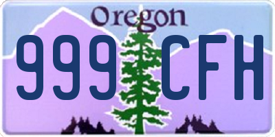 OR license plate 999CFH