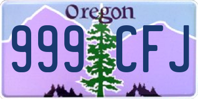 OR license plate 999CFJ