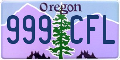OR license plate 999CFL