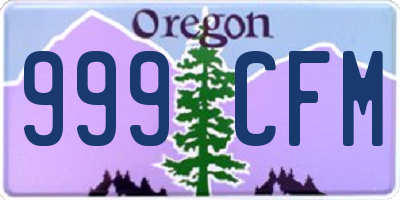 OR license plate 999CFM