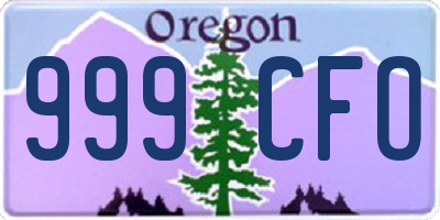 OR license plate 999CFO