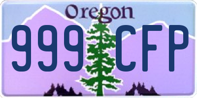 OR license plate 999CFP