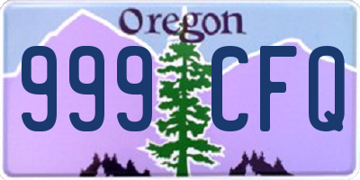 OR license plate 999CFQ
