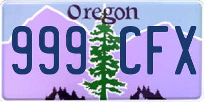 OR license plate 999CFX