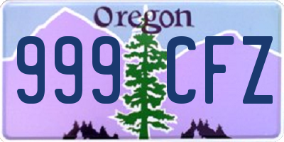 OR license plate 999CFZ