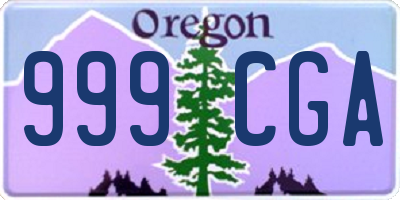 OR license plate 999CGA