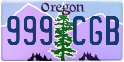 OR license plate 999CGB