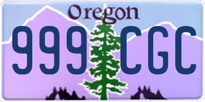 OR license plate 999CGC