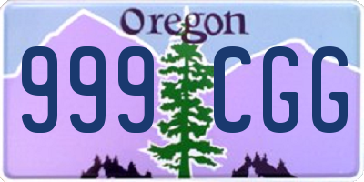 OR license plate 999CGG