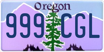 OR license plate 999CGL