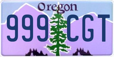 OR license plate 999CGT