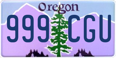 OR license plate 999CGU