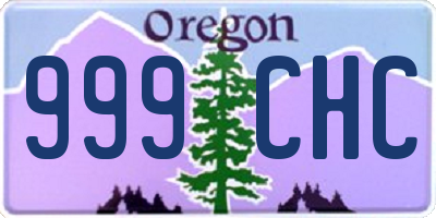 OR license plate 999CHC