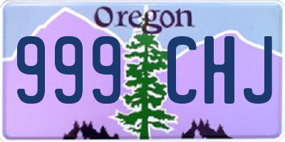 OR license plate 999CHJ