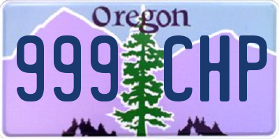 OR license plate 999CHP