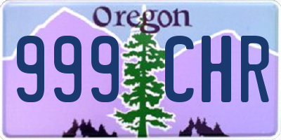 OR license plate 999CHR