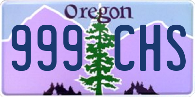 OR license plate 999CHS