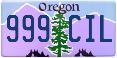 OR license plate 999CIL