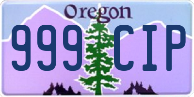 OR license plate 999CIP