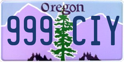 OR license plate 999CIY