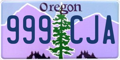 OR license plate 999CJA